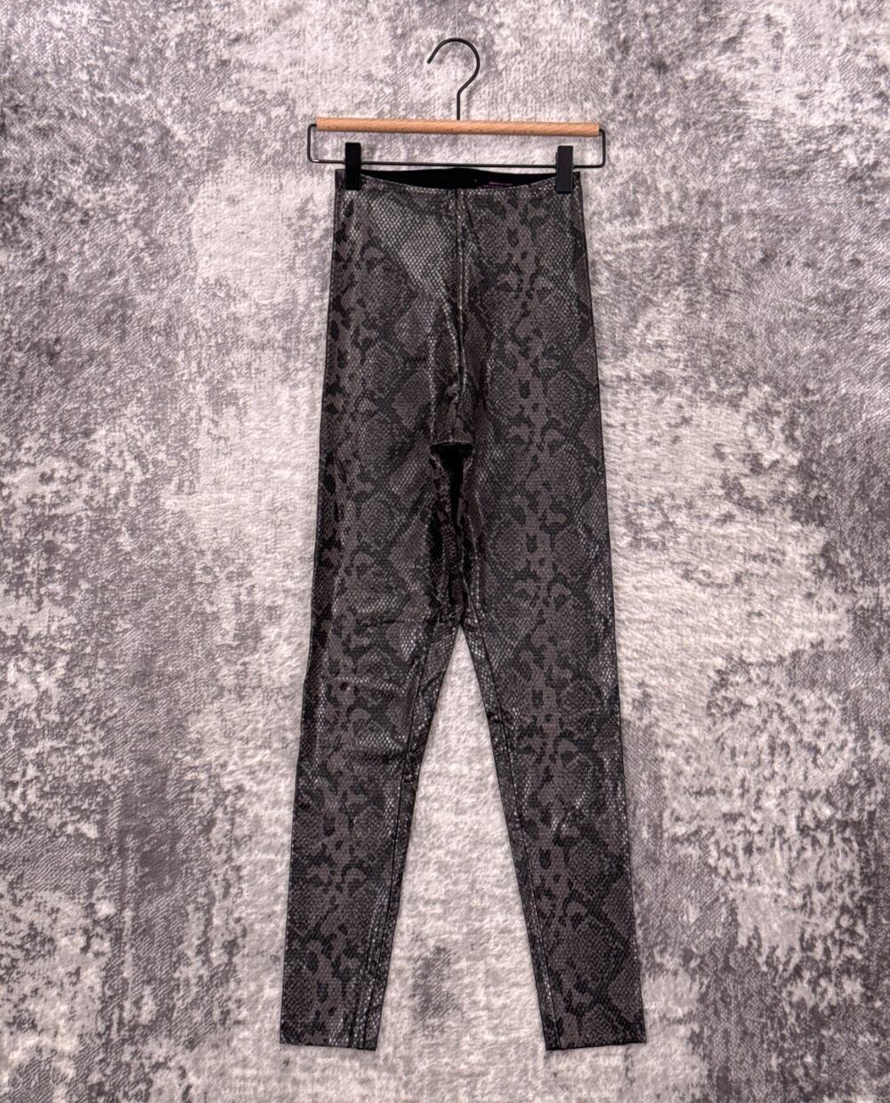 Commando Leggings Small Womens Gray Reptile Faux Leather Snake Skin